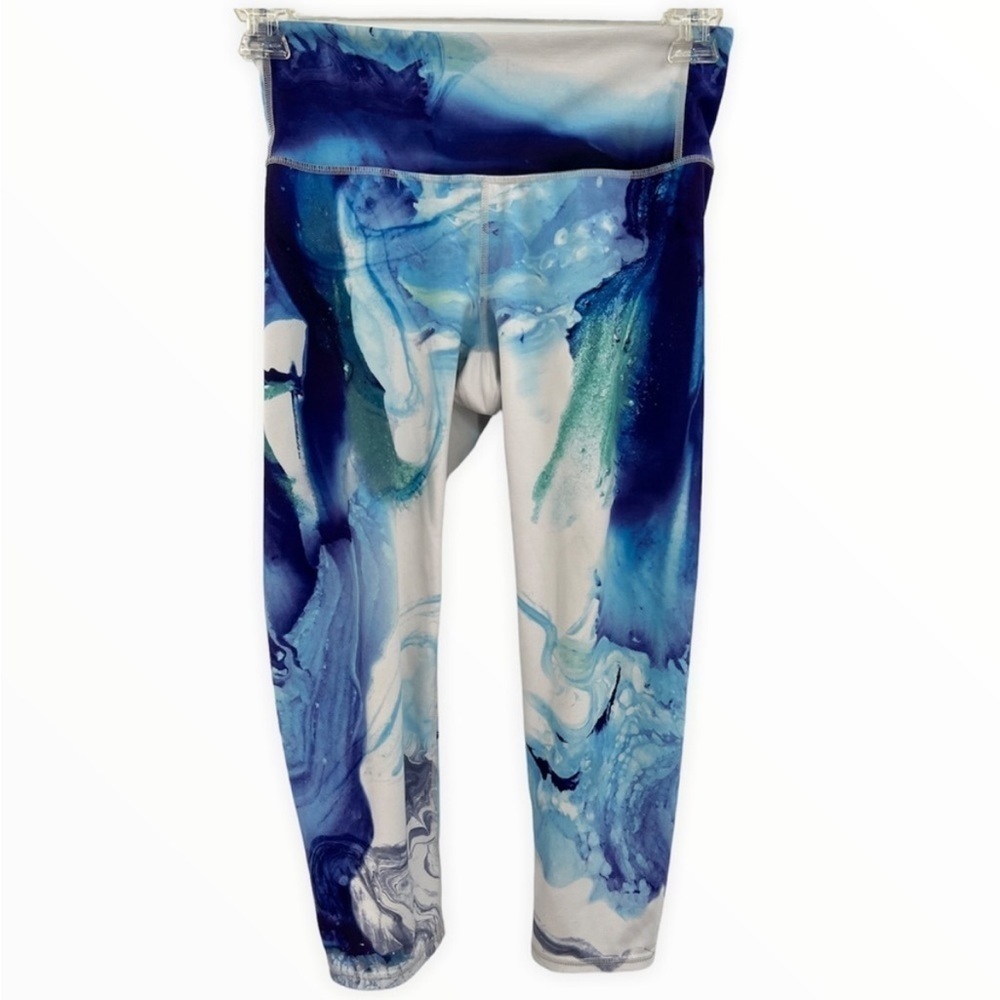 Athleta Fiji Marble Print Chaturanga Capri Legging Size S